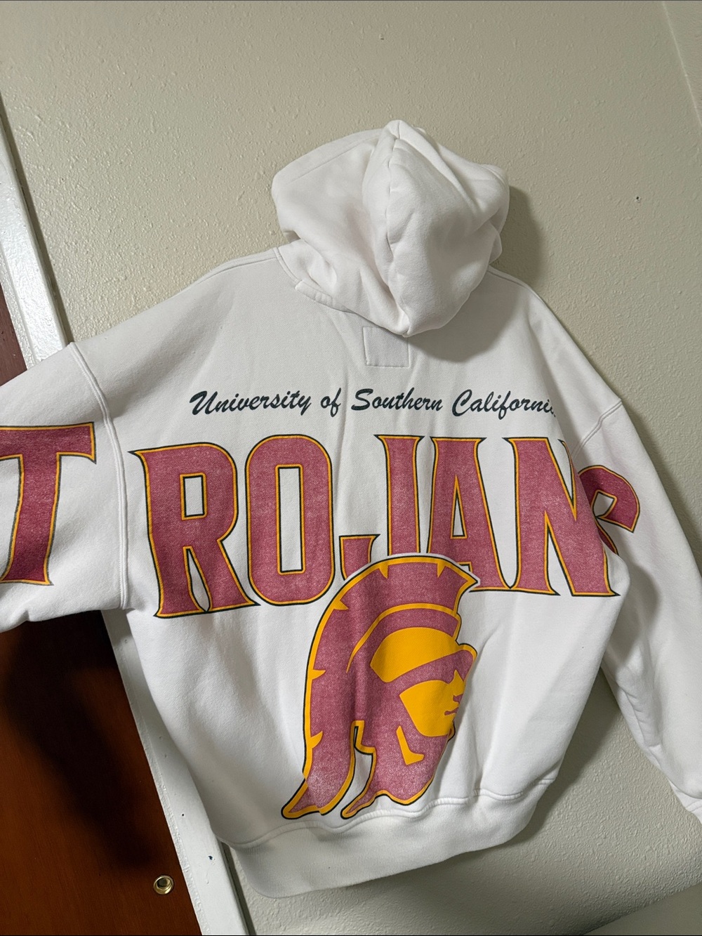 University of Southern California White Trojans Hooded Sweatshirt